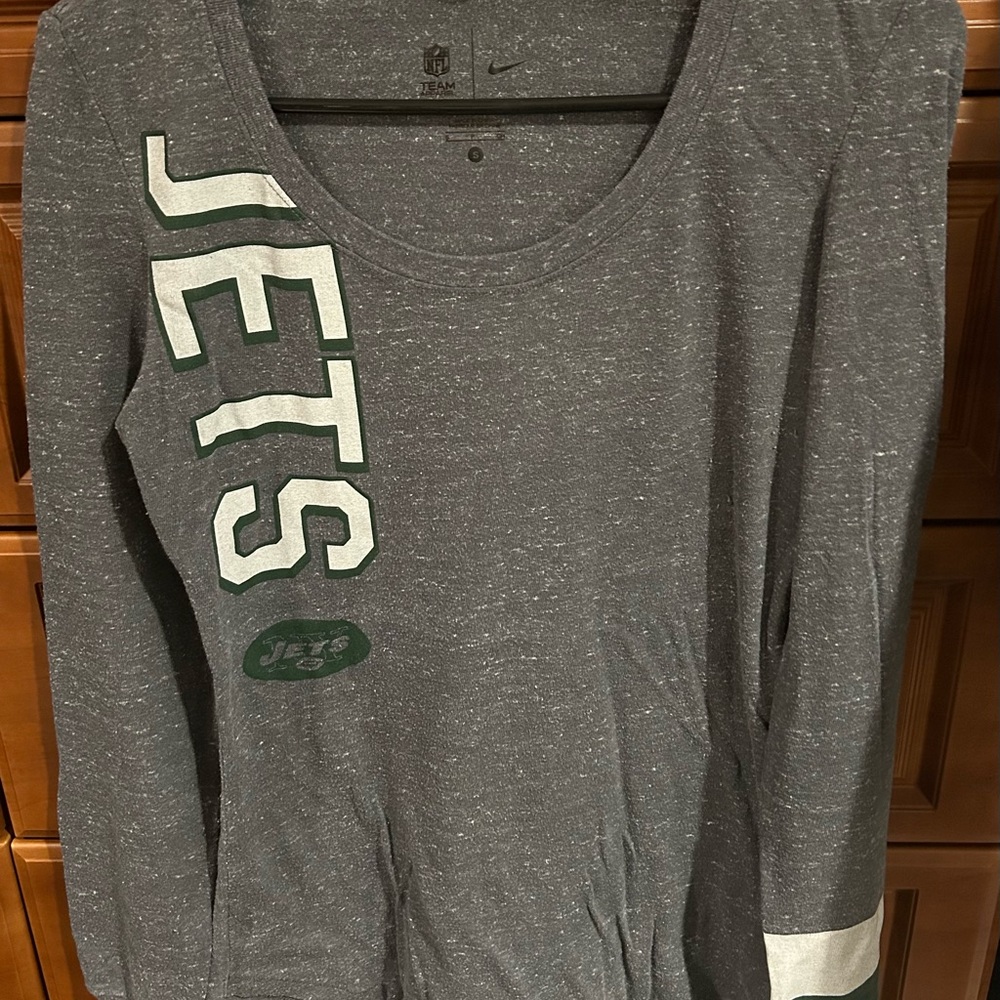 Nike Jets Gray Long Sleeve Top